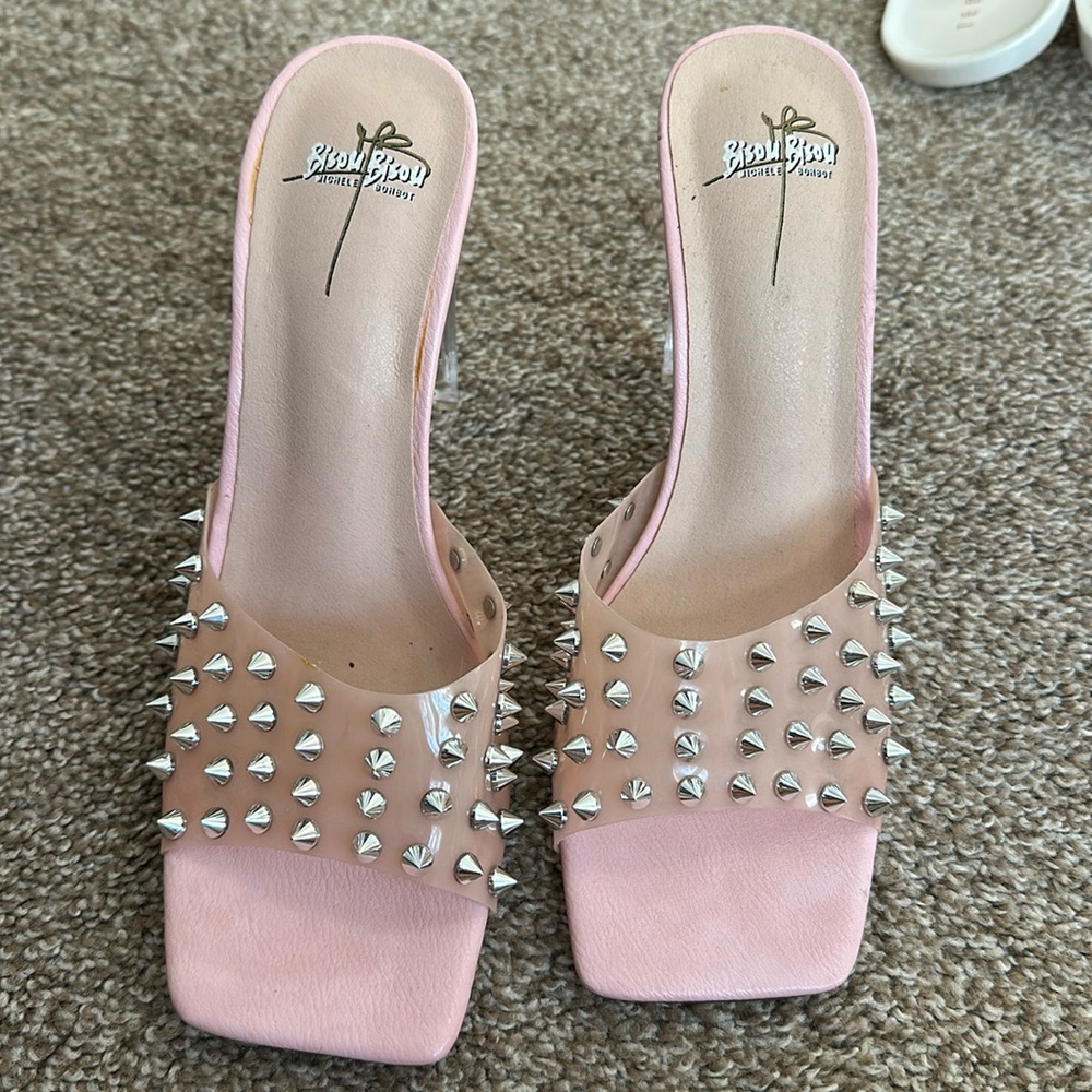 Pink Spiked Heels